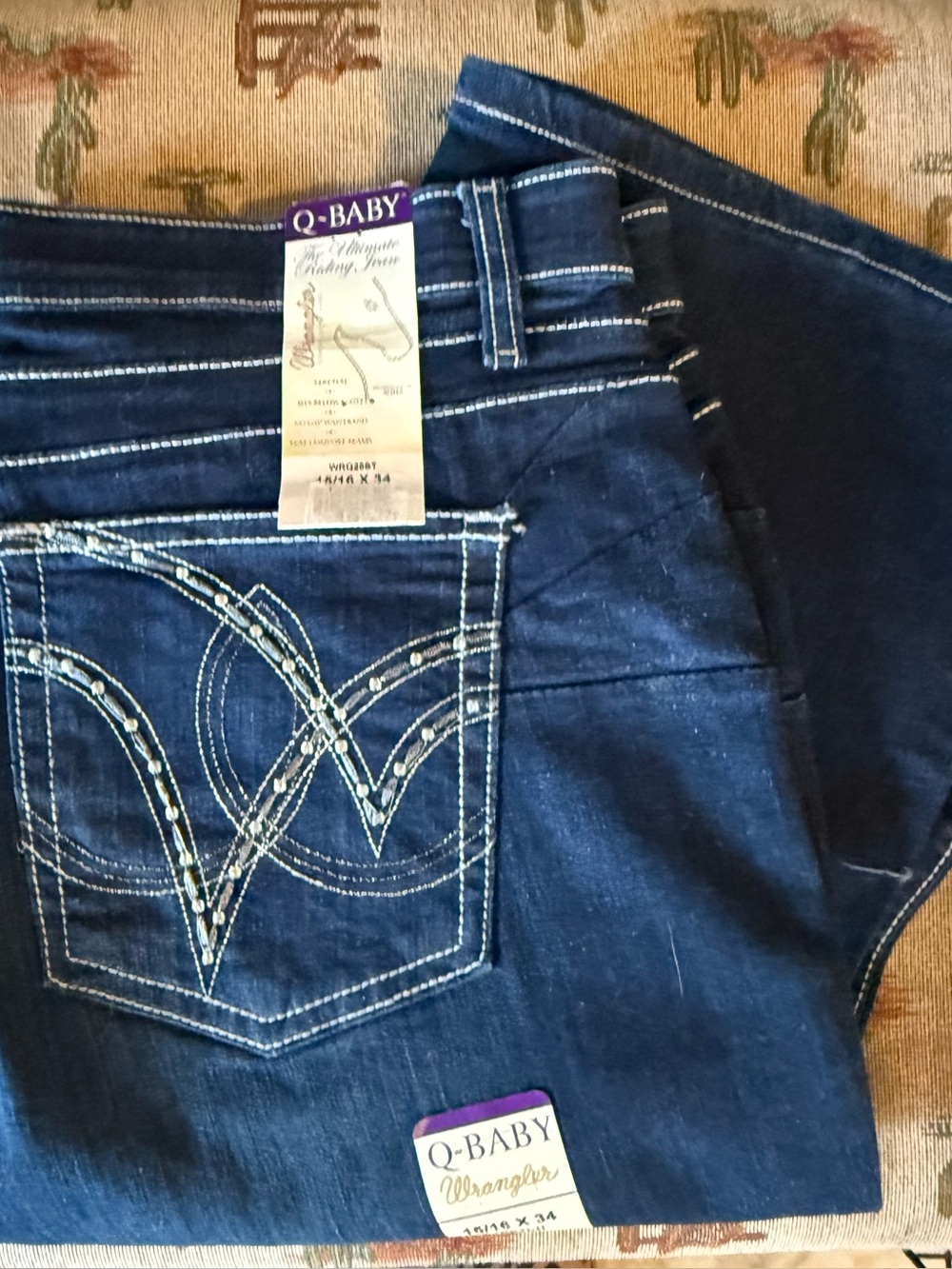Wrangler Q-Baby Women's Dark Blue Boot Cut Jeans
